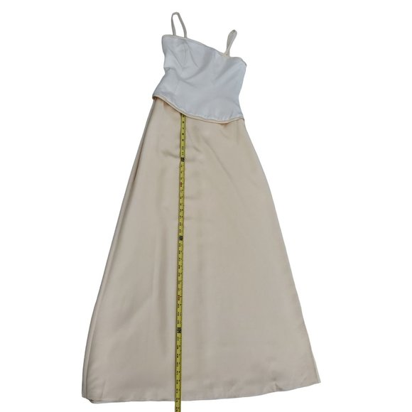 Vintage Watters and Watters Two-Piece White/Yellow 90s/Y2K Bridesmaid Dress Sz 2 - Picture 7 of 13